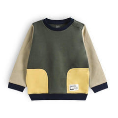 BRANDED TRICOLOR POSITIVE & HAPPY SWEATSHIRT 2 PCS SET