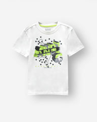 BRANDED WHITE PRINTED T-SHIRT