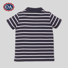 BABY CLUB NAVY BLUE STRIPED POLO