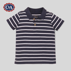 BABY CLUB NAVY BLUE STRIPED POLO
