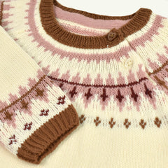 CA BABY CLUB OFF WHITE GIRLS VINTAGE SWEATER