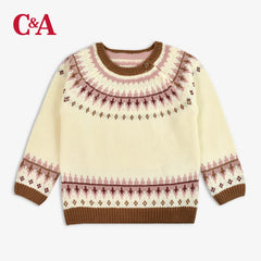 CA BABY CLUB OFF WHITE GIRLS VINTAGE SWEATER