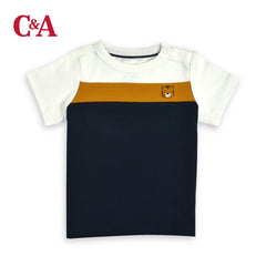 C&A BABY CLUB WHITE AND BLUE TIGER T-SHIRT