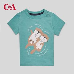 C&A BABYCLUB GREEN BEARS PRINTED TSHIRT