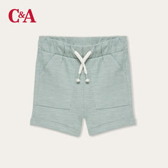C&A BEIGE TURQUOISE T-SHIRT AND SHORT SET-B