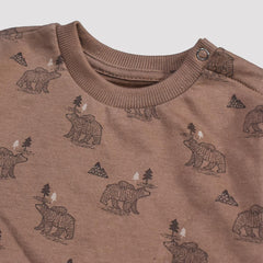 C&A BROWN BEARS PRINTED SWEATSHIRT