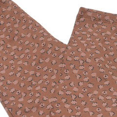 MACYS BROWN OVERALL PRINTED SWEATSHIRT 2 PCS SET