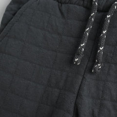 C&A CHARCOAL QUILTED JOGGER TROUSER