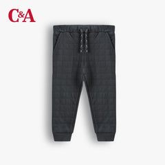 C&A CHARCOAL QUILTED JOGGER TROUSER