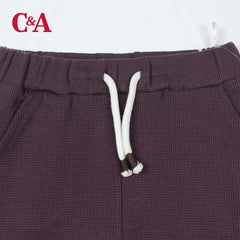 C&A DARK PURPLE TEXTURED TROUSER