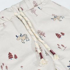 C&A ECRU PRINTED TROUSER