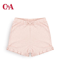 C&A GIRLS SOFT ORANGE COTTON SHORTS