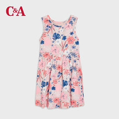 C&A LIGHT PINK FLORAL DRESS
