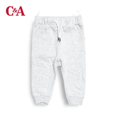 C&A NATURAL WHITE TEXTURED FLEECE TROUSER-25
