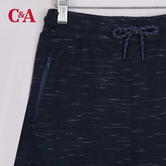C&A NAVY BLUE TEXTURED SHORTS FOR BOYS