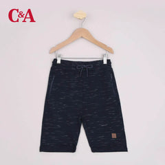 C&A NAVY BLUE TEXTURED SHORTS FOR BOYS
