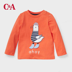 C&A ORANGE AHOY BIRD T-SHIRT