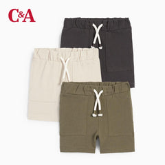 C&A SOFT PIQUE BABY SHORTS PACK OF 3