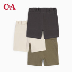 C&A SOFT PIQUE BABY SHORTS PACK OF 3