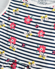 C&A STRIPED FLORAL PRINTED DRESS