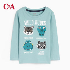 C&A WILD DUDES PRINTED LONG SLEEVE T-SHIRT