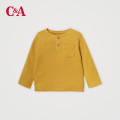C&A MUSTARD YELLOW ORGANIC COTTON T-SHIRT