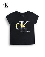 CALVIN KLEIN BLACK SEQUINED T-SHIRT