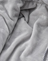 CALVIN KLEIN LIGHT GREY FAUX FUR HOODED LONG PUFFER COAT