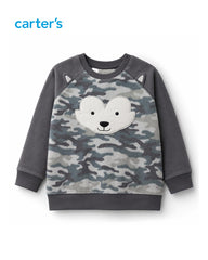 CARTERS 2 PCS CAMO BEAR FLEECE SET