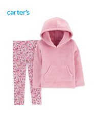CARTERS 2 PCS FUZZY PULLOVER & LEGGING SET