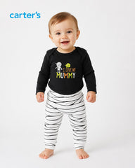 CARTERS 2 PCS I LOVE MUMMY ROMPER WITH TROUSER SET