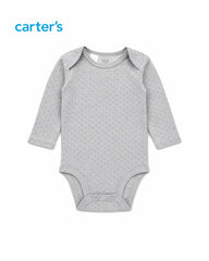 CARTERS HEATHER GREY DOTTED BODYSUIT