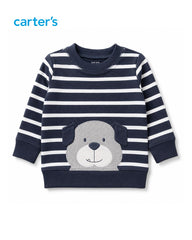 CARTERS 3 PCS LITTLE BRO SWEATSHIRT WITH TROUSER SET