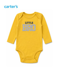 CARTERS 3 PCS LITTLE BRO SWEATSHIRT WITH TROUSER SET