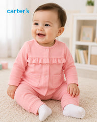 CARTERS BABY RUFFLE CARDIGAN AND LEGGING SET