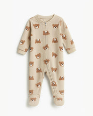 CARTERS BEAR ZIP UP MICRO FLEECE ROMPER