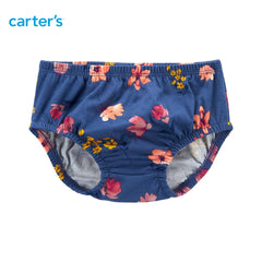 CARTERS BLUE FLORAL JERSEY DRESS