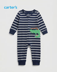 CARTERS CROCODILE STRIPES ROMPER