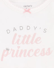 CARTERS DADDY'S PRINCESS BODYSUIT & TUTU PANT 2 PCS SET
