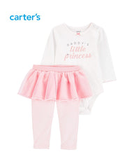 CARTERS DADDY'S PRINCESS BODYSUIT & TUTU PANT 2 PCS SET