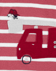 CARTERS FIRETRUCK SNUG FIT COTTON ROMPER