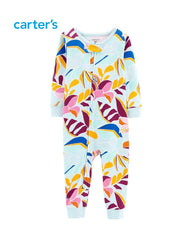 CARTERS FLORAL PATTERNED COTTON ROMPER