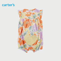 CARTERS FLORAL SNAP-UP ROMPER
