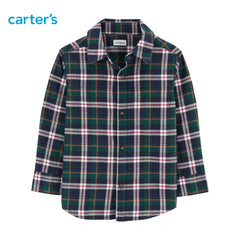 CARTERS GREEN PLAID TWILL SHIRT