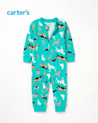 CARTERS GREEN PLAYFUL DOGS PRINT ZOPMER