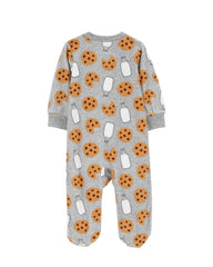 CARTERS GREY COOKIE FLEECE SLEEP & PLAY ROMPER