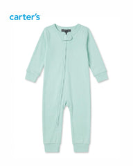CARTERS MINT BREEZE ESSENTIAL ZIP ROMPER