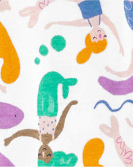 CARTERS MULTICOLORED MERMAID ZIP UP ROMPER