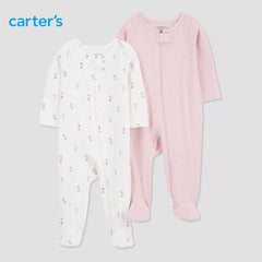 CARTERS PINK BABY FLORAL PRINTED SLEEP N PLAY SET