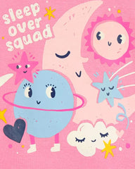 CARTERS PINK & BLUE COTTON SPACE 4 PCS SET